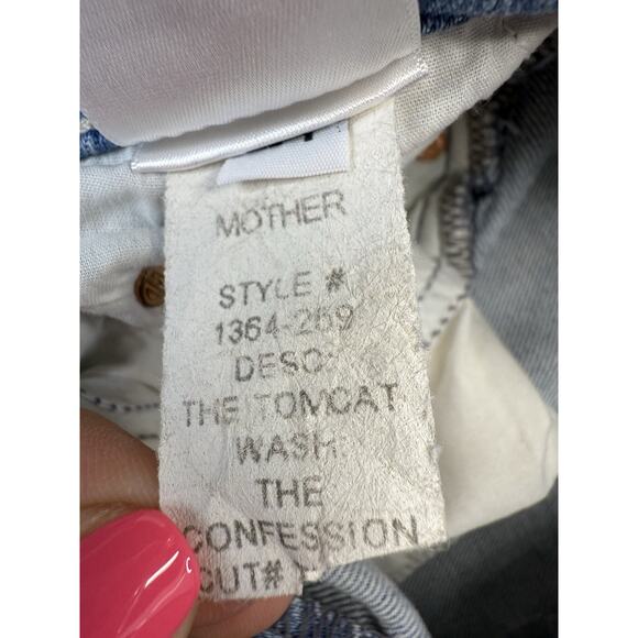 Mother Superior The Tomcat Distressed Straight Leg Jeans In The Confession 27 - Picture 13 of 14